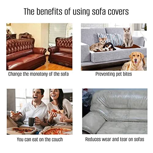 Ernzi Maple Leaves 3D Printed Sofa Cover,Leaves Stretch Sofa Slipcovers,Sofas And Benches Furniture Protector Cover,Polyester Non Slip Sofa Cover With Two Free Pillow Cases #TOP4