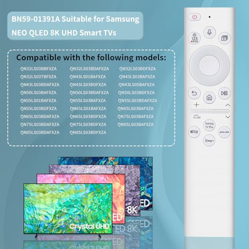 BN59-01391A Solar Voice Replacement for Samsung Frame Smart TV Remote, Compatible with Samsung Neo QLED 8K HDR Ultra HD Smart TVs TM2281E, Replace for Samsung Frame TV Remote Control by UNOCAR - Image 2