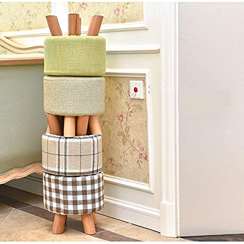 Banc de poufs de qualité supérieure en tissu lin et coton durable