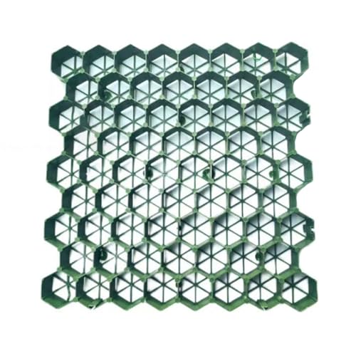 砂利歩道グレーティング、プラスチック舗装スラブベース&ドライブウェイグリッド、歩道スロープガーデン造園駐車場用(5cm-16 pieces)