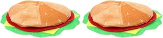 Veemoon Pcs Burger Hat for Adults Party Costume Hat Hamburger Shape Cosplay Headwear for Christmas Halloween
