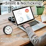 DTKID 3.27'' Analog Alarm Clock, Small Battery Operated Analog Travel Clock Silent No Ticking with Night Light, Snooze, for Bedroom, Bedside, Desk - Image 5