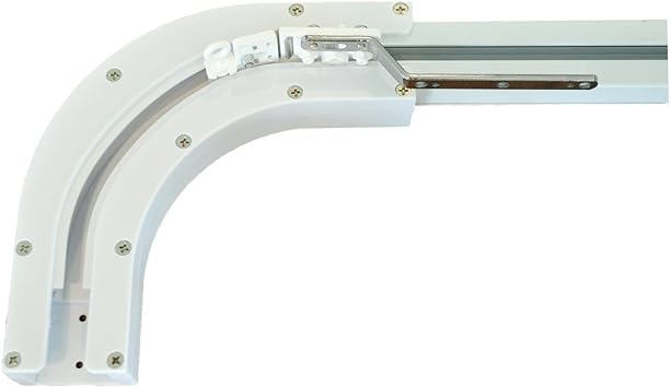 90 Degree U Type and L Type Window Electric Curtain Track Joiner, Curved Belt Track for Electric Power Bay Window Curtain Rail 90 Degree
