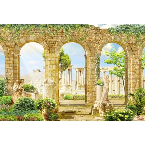 Toile de fond romantique pour palais de la Grèce et portraits poétiques