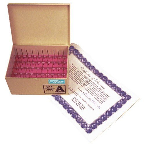 Fowler 53-880-070-0, 50 Piece Pin Gage Set with 0.011"-0.060" Measuring Range