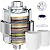 Shower Filter, EMBATHER 20 Stage Shower Head Filter for Hard Water Remove Chlorine/Fluoride/Heavy Metals,High Output Shower Softener Filter for Hair, 2 Cartridge –Polished Chrome