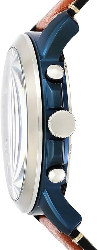 FOSSIL Grant Men's Watch 44 mm Case Size Quartz Chronograph Movement Genuine Leather Strap