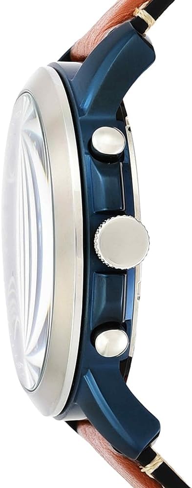FOSSIL Grant Men's Watch 44 mm Case Size Quartz Chronograph Movement Genuine Leather Strap