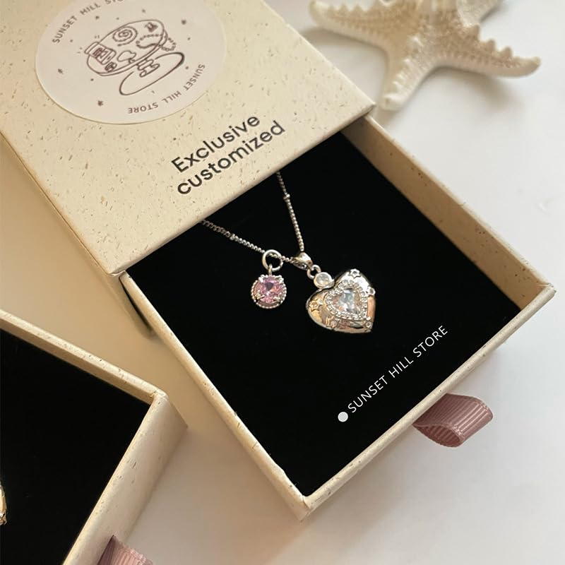 Collier coeur micro-zircon coréen anti-ternissement éclat durable - 2