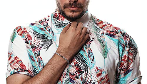 Savlano 925 Sterling Silver Italian Solid Figaro Link Chain Bracelet For Men & Women - Made in Italy Comes With a Gift Box4