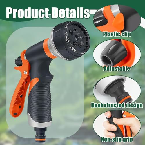 Flexibler Gartenschlauch, 7.5M Wasserschlauch Dehnbar Flexibler Gartenschlauch, Spiralschlauch Komplett Set, Gartenschlauch Flexibel Wasserschlauch, für Autowäsche, Haustierdusche, Gartenarbeit, Grün