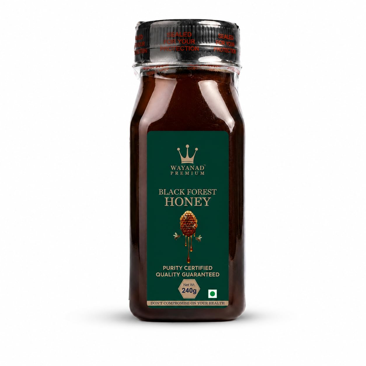 Wayanad Premium Black Forest Honey 240g - Premium Quality Pure Honey | No Added Sugar | No Preservatives Added | | Naturally Rich in Antioxidants | Bold & Rich Flavour | Sourced from Nature & Forests | For Everyday Use & Wellness-image-0
