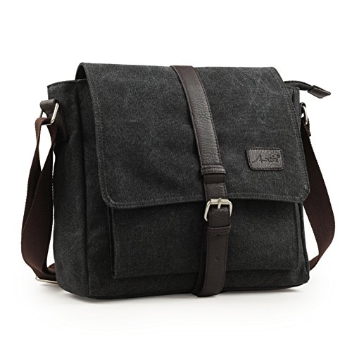 Besace masculine en étudiant robuste en toile vintage marron