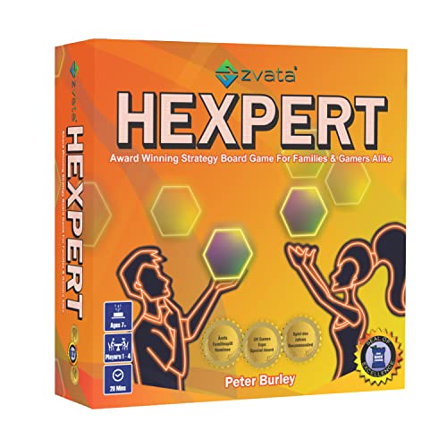 Image of Hexpert - Tile-Laying Strategy Board Game for Adults, Family and Kids 7+ Years | Fun & Playful 1-4 Players Family Board Game for Boys & Girls | Ideal for Birthday Gifts - Multicolor