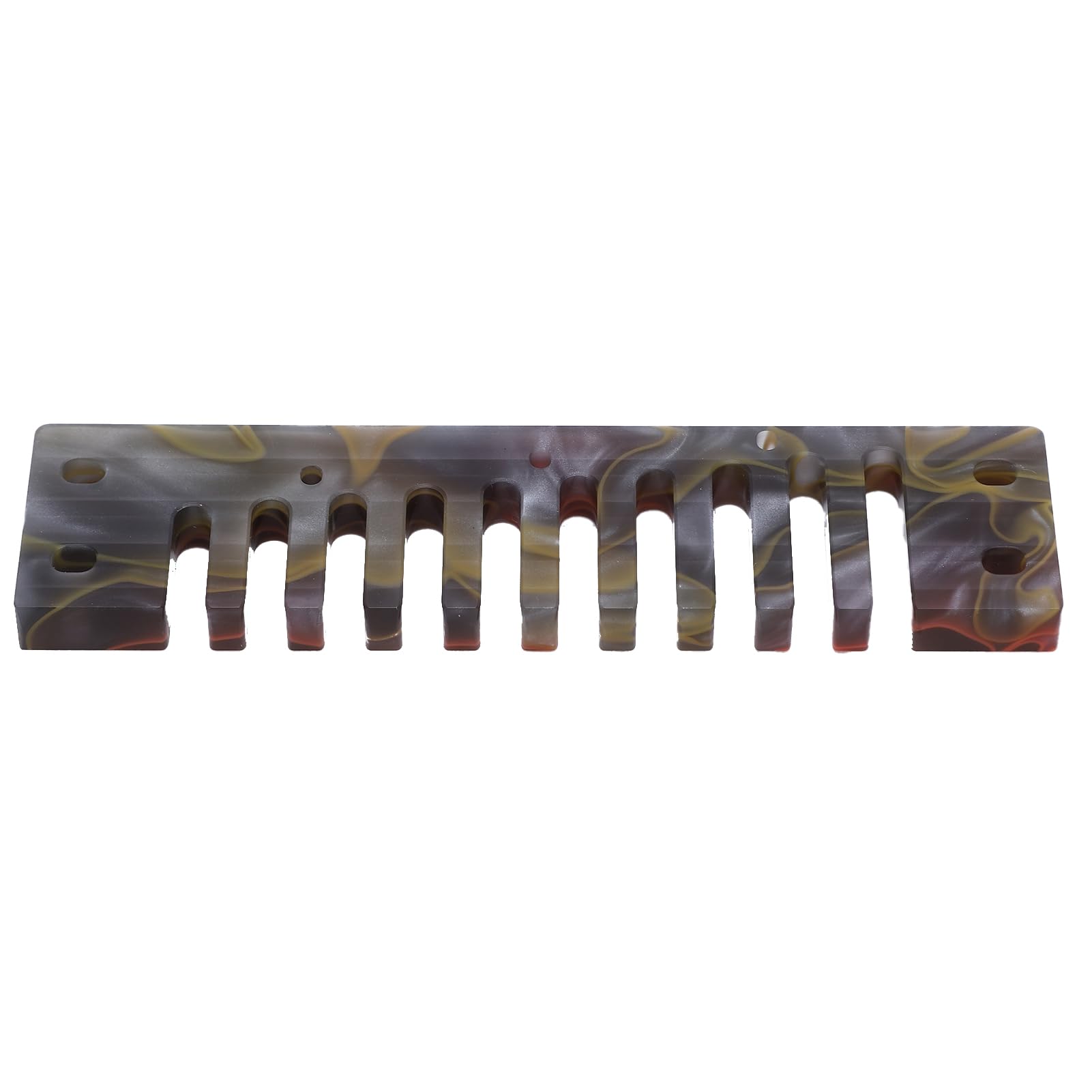 Harmonica Peigne Partie Marine Crossover Crossover Deluxe Acrylic Wind Instrument Accessoires pour les Mélomanes (Ambre)