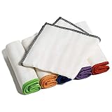 Pack of 6 100% Organic Bamboo Dish Cloths Eco Friendly Super Absorbent Thick Cle...