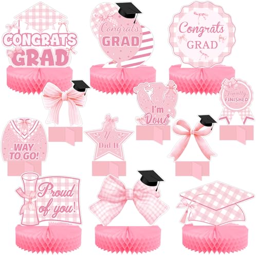 Décoration de table diplôme 2025 : lot de 12 nid d'abeille Weysat pour embellir votre buffet