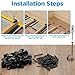 Afcabakila 50 Pack Starter Deck Clips Universal, Black Stainless Steel Hidden Fasteners with 52 Torx Screws and 1Torx Bit for Composite Decking Boards/Grooved/Perimeter Decks