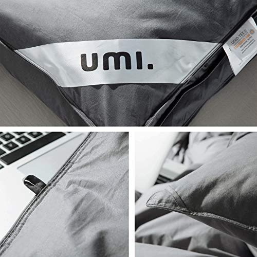 Amazon Brand - Umi Bettdecke 135x200cm Ganzjahresdecke Daunedeck mit Daunen und Federn,Bauwolle,Daune Steppdecke,Superleicht und Warm(Grau,Ganzjahresdecke) - Image 6
