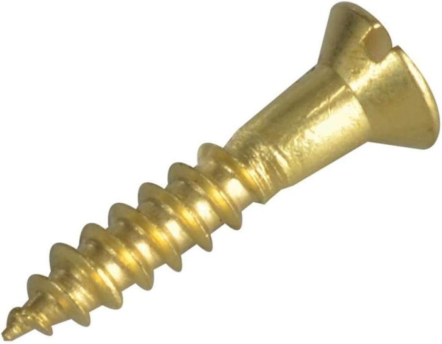 ForgePack Wood Screws - Solid Brass | 3/4" x 6 | Solid Brass | Pack 25