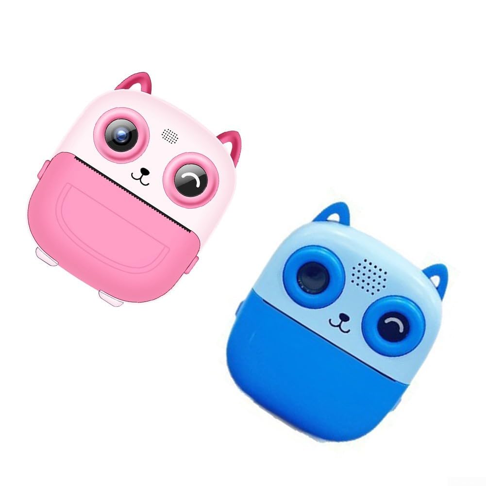 Cámara digital para niños, para impresión térmica instantánea (1080P HD) con especificaciones de voz AI para fotografía creativa de desarrollo y juego (azul)