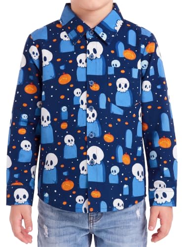 Image of Boys Hawaiian Button Down Shirt, Pure Combed Cotton Short Sleeve Size 3-15Y