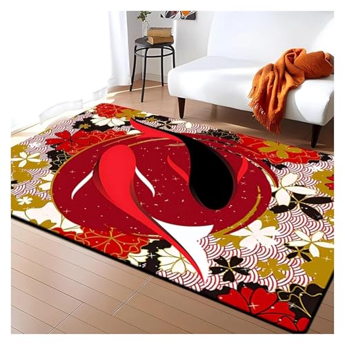 Tai Chi Bagua Yin Yang Floor Mat 80x120cm Non-Slip Polyester