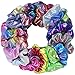 Produktbild Fodlon Haargummis Scrunchies Set, 16 Stück Regenbogen Elastische Metallische Haargummis Haar Scrunchies Gummibänder Haarbänder mit Farbverlauf in Meerjungfrauen Farben für Mädchen Damen