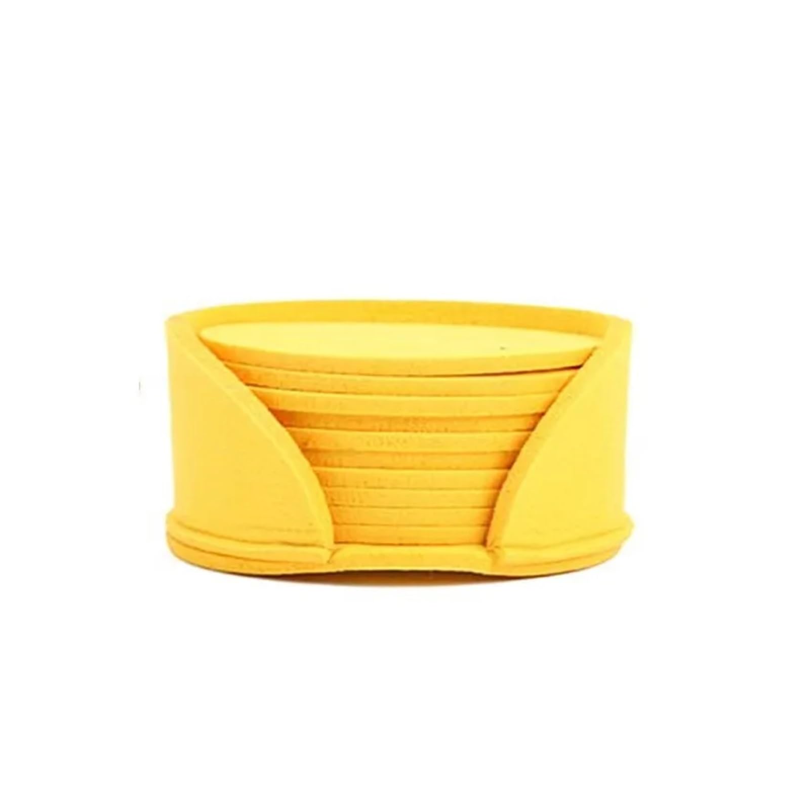 Coasters 11pcs Round Felt Coaster Dining Table Protector Pad Heat Resistant Cup Mat Coffee Tea Hot Drink Mug Placemat Kitchen Accessories(Yellow)
