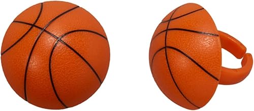 Anillos para cupcakes de baloncesto - 12 unidades