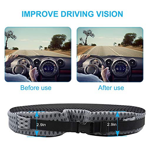 Carqiwireless CT000014 2024 Upgrades Car Coccyx Seat Cushion Pad For Sciatica Tailbone Pain Relief, Heightening Wedge Booster Seat Cushion For Short People Driving thumb #2