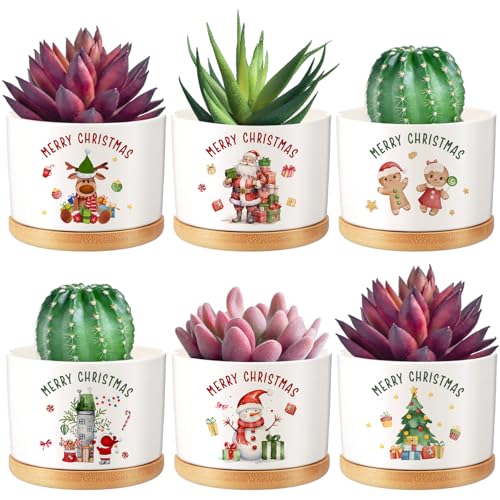 Potchen 6 Pcs Christmas Planters Christmas Planters Gifts