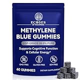 Methylene Blue Gummies 60 Count, 5mg Per Gummy, 99.9% Pure Methylene Blue Supplement, Supports Cognitive Function, Mental Focus & Cellular Energy, Antioxidant Support, Vegan Non-GMO Daily Supplement