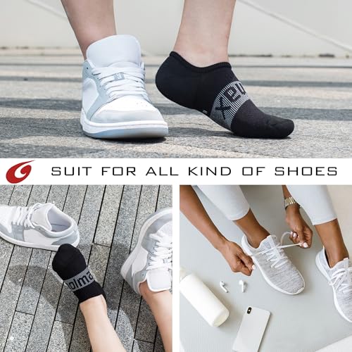 Image of BRISIRA Bamboo Viscose Coolmax Running Golf No Show Socks Women Compression Moisture Wicking Performance Low Cut Tab Athletic