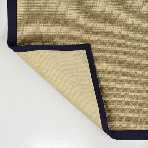 Tapete decorativo rectangular 3 x 5 pies Natural Navy miniatura 6
