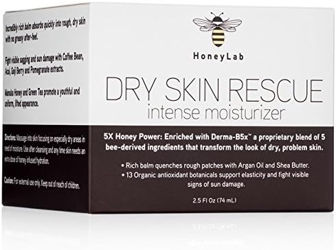 Dry Skin Moisturizer Balm with Manuka Honey, Shea Butter, Argan Oil, Acai, Goji Berry. Moisturizing cream for face and body helps with uneven skin tone, fine lines, and wrinkles. 2.5oz