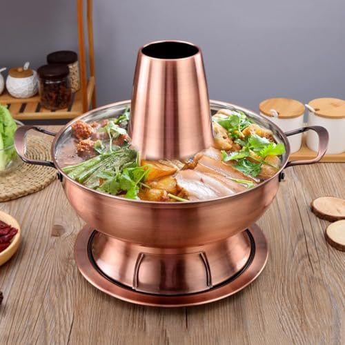 Olla tradicional china de cobre para hot pot 34 cm miniatura 2