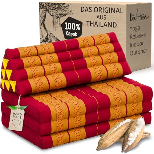 livasia Thaikissen 3 Auflagen für Paare XXL - 190x80x8cm - Dreieckskissen...