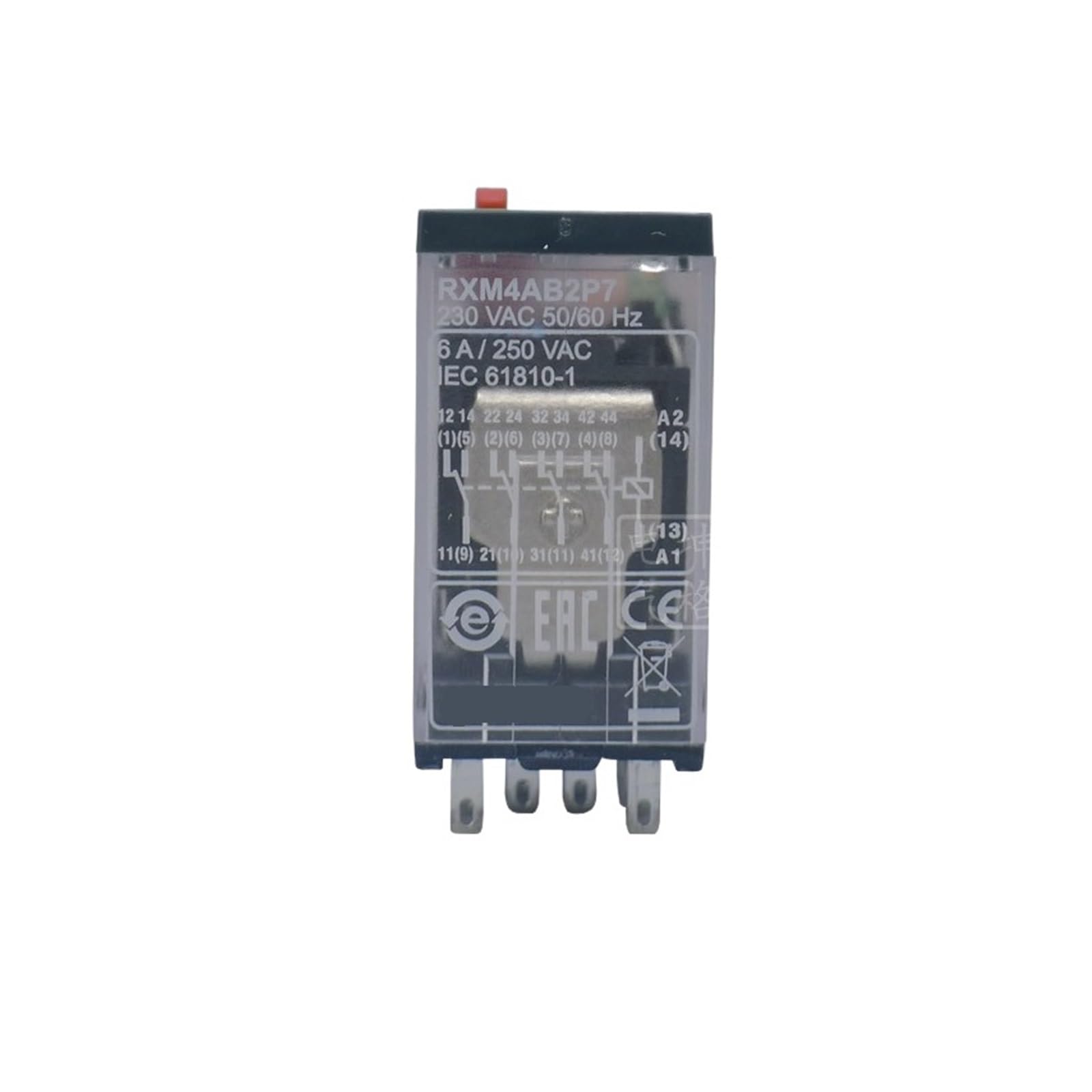 Relais RXM4AB2P7 AC220V pour centraliser 4 circuits électriques de signalisation