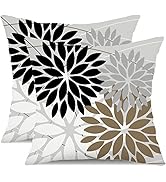 DFXSZ Outdoor Throw Pillow Covers 18x18 Inch Set of 2 Waterproof Spring Summer Geometric Elegant ...