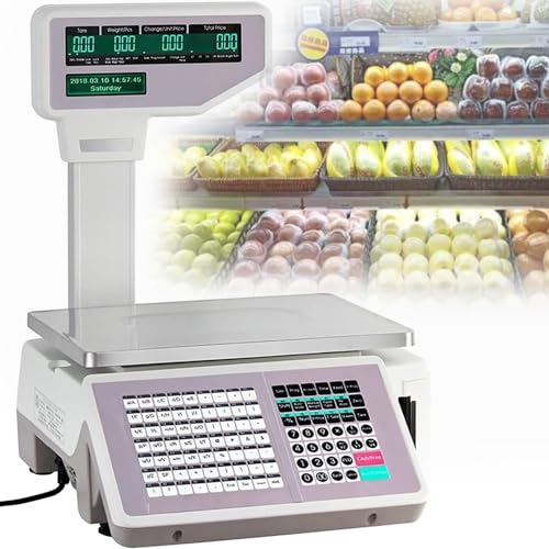 Báscula Comercial Electrónica con Impresión Código de Barras 30Kg miniatura 1