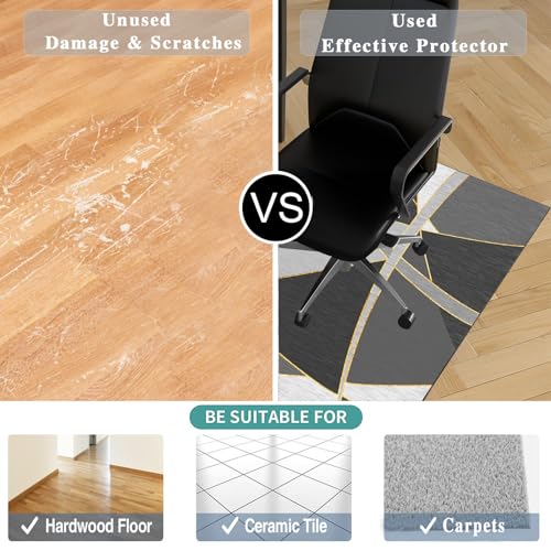 Tapis de protection de sol en bois dur durable pour chaise de bureau de direction - 5