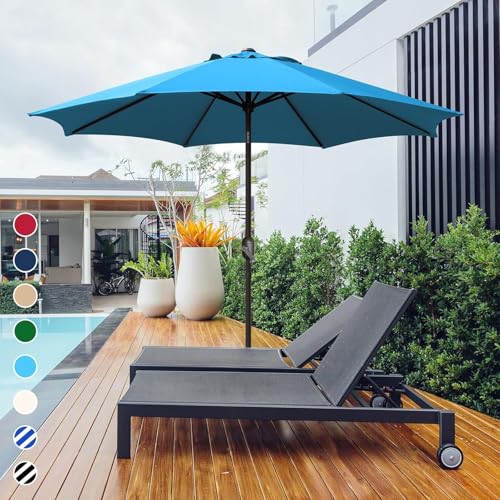 Parasol de jardin inclinable 2,7 m contre les rayons UV - 6