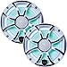 Wet Sounds - Two Pairs of REVO 6-XSW-SS White XS/Stainless Overlay Grill 6.5 Inch Marine LED Coaxial Speakers