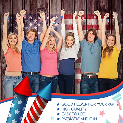 Image of Nosiny 100 Pcs American Flag Keychains 250th Anniversary USA Flag Key Chains Patriotic Party Favor 4th of July Accessories for Kids Adults Veterans Day Gifts Independence Memorial Day Souvenir