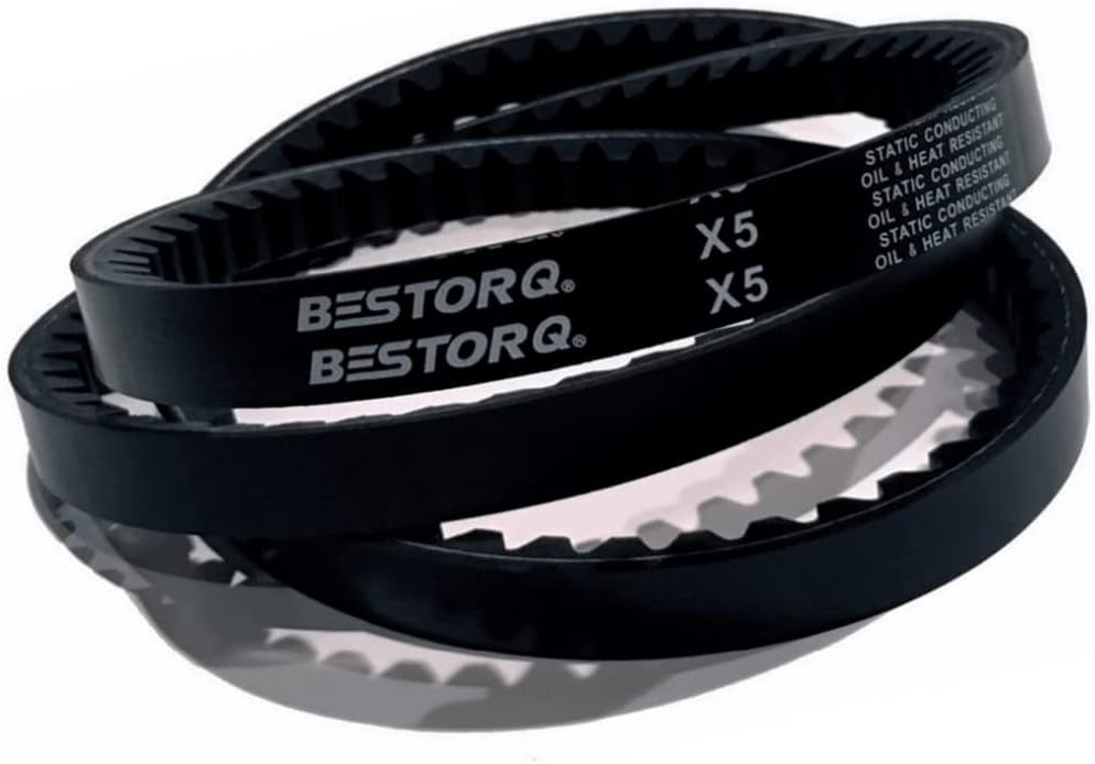 BESTORQ BX61 Rubber V-Belt, Raw Edge/Cogged, Black, 64" Length x 0.66" Width x 0.43" Height