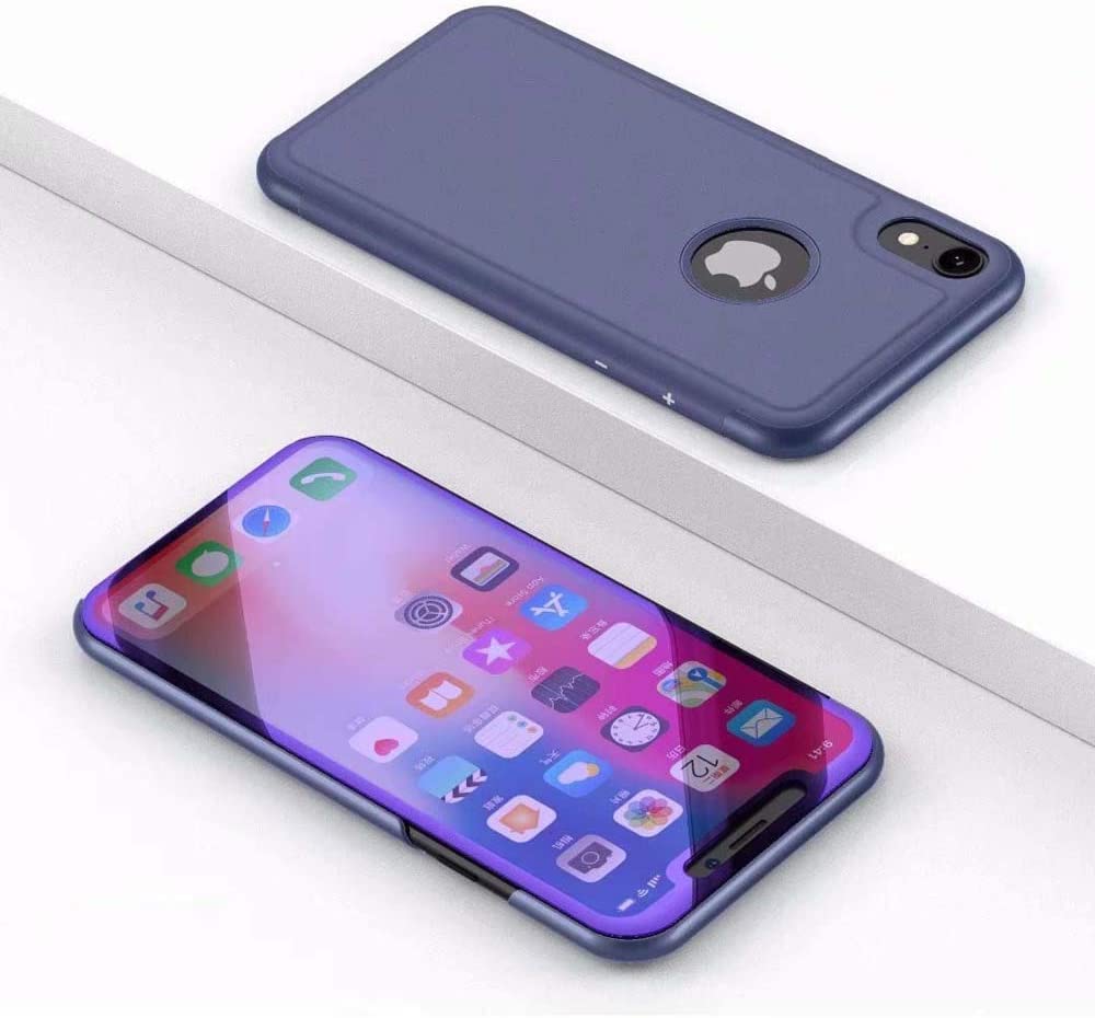 Étui à rabat iPhone Xs Max violet avec protection écran transparente - 6