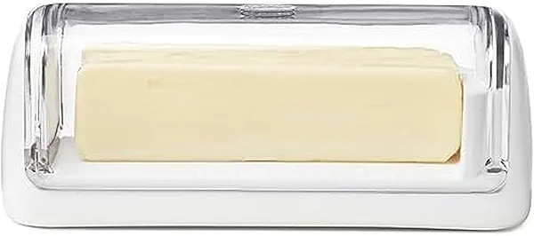 Chef’n Slice'n Store Butter Dish with Built-In Slicer Lid – Fits Long & Short Sticks, Measurement Marks Included – Keeps Butter Fresh & Ready to Slice
