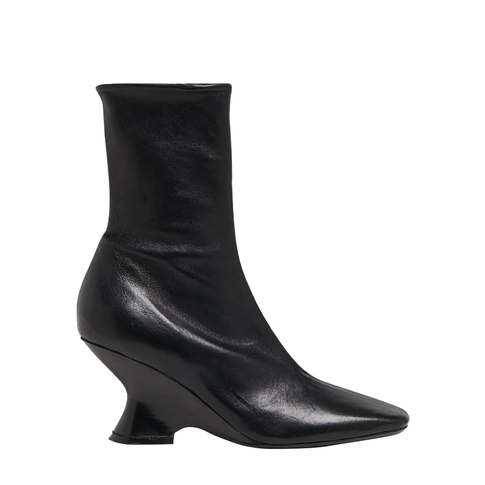 Womens Wedge Heel Ankle Booties Side Zipper Square Toe Fashion Short Boots 3 Inch Heel