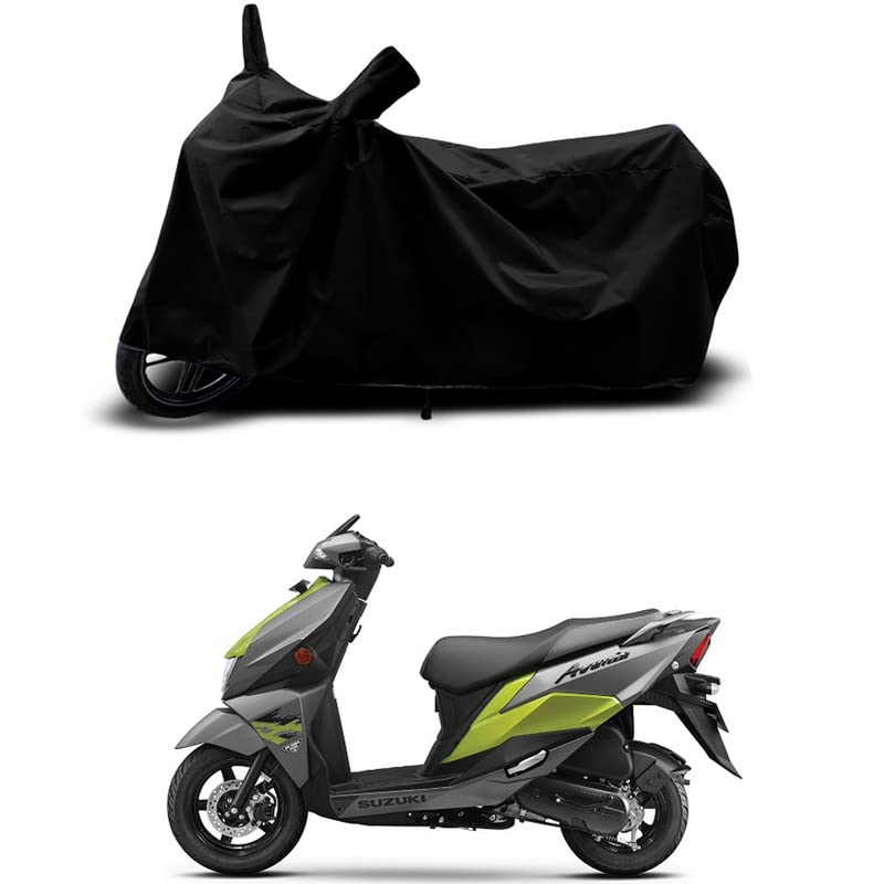 Image of 100% Scratchproof Waterproof Body Cover Compatible for Suzuki Avenis - UV Rays, Heat Protection, Dustproof, Water Resistant, Bird Dropping Protection for All Variants [Black]